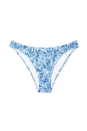 Light Blue Flower Smocked Bikini Briefs