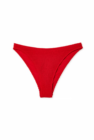 Red Smocked High leg Bikini Panty