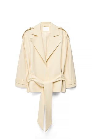 Light Beige Myk miditrenchcoat med belte
