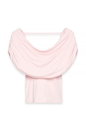 Pink Soft Line draperad topp