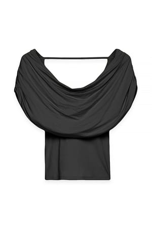 Brown Soft Line draperad topp