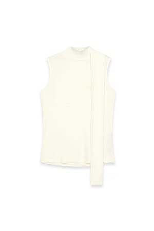 Offwhite Soft Line Top mit Schal