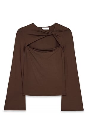 Brown Soft Line vridd topp