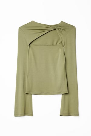 Khaki Top trenzado Soft Line
