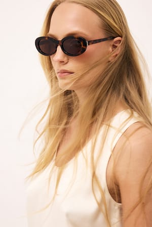 Tortois Soft Oval Acetate Sunglasses