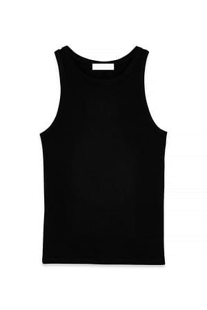 Black Myk ribbet tanktopp