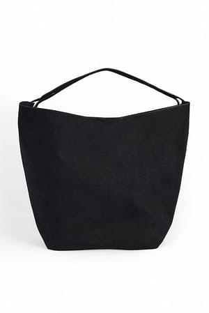 Black Myk toteveske i semsket skinn