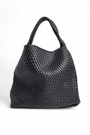 Black Weiche, gewebte Stofftasche