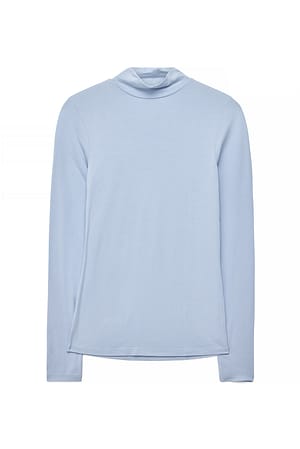 Light Blue Soft Line Oberteil mit Rollkragen