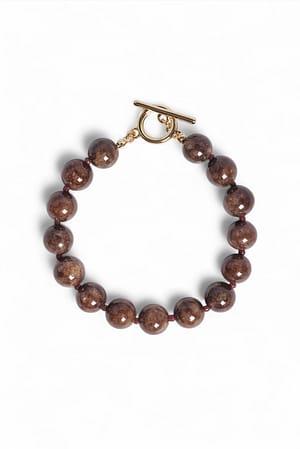 Brown Armband mit Strassperle