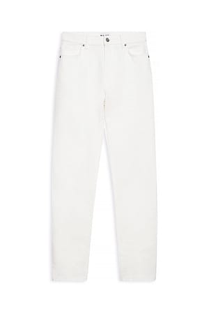White gerade geschnittene Jeans