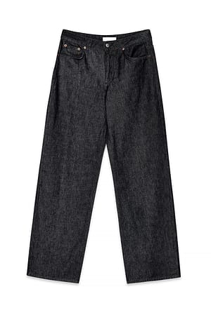 Rinse Denim Vaqueros holgados de cintura media