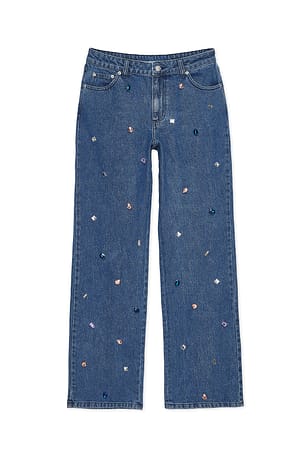 Blue Rak denim med stendetalj