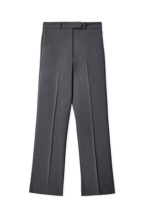 Grey Melange Raka kostymbyxor