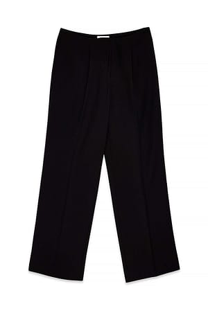 Black Pantalon de tailleur droit