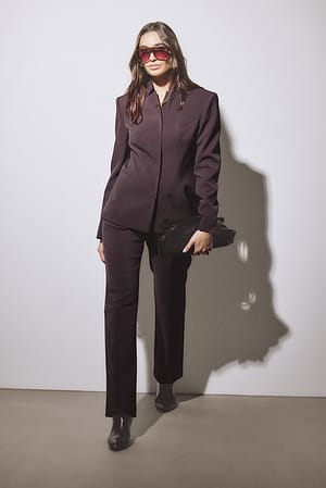 Plum Klassisk dressbukse med rette ben