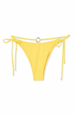 Yellow Bikinitrusse med stropdetalje