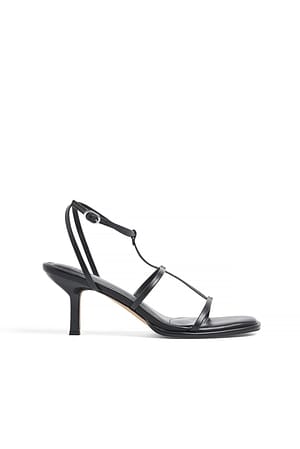 Black Strappy High Heels