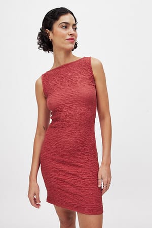 Pink Structured Mini Dress