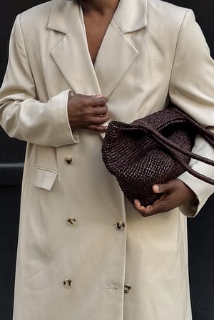 Light Beige Trench croisé