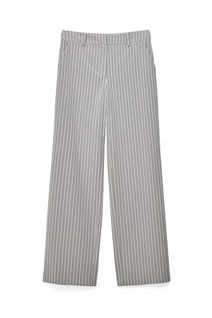 Grey Striped Bukser med striber og mellemhøj talje