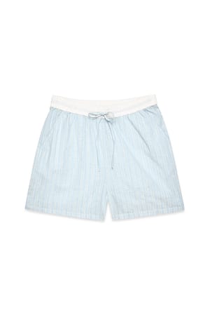 Blue Stripe Gestreepte korte broek