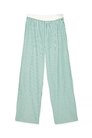 Green Stripe Striped Trousers