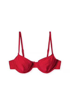 Red Bikini-BH med tekstur