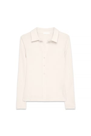 Offwhite Camisa con cuello estructurado