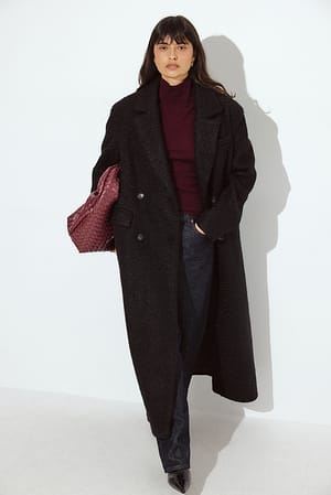 Black Long Straight Coat