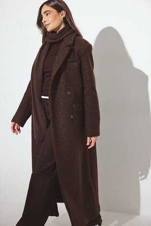 Brown Lång rak kappa