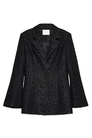 Black Structured Regular Blazer