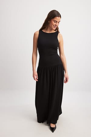 Black Structured Volume Dress