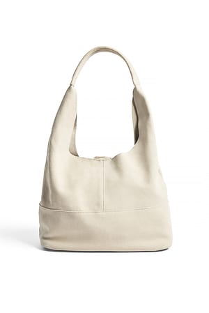 Light Beige Tote-Bag aus Wildleder