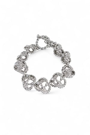 Silver Armband mit Wirbel-Detail