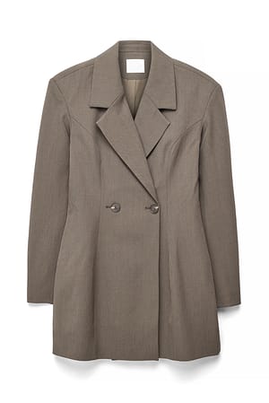 Taupe Tailored Hourglass Blazer Dress