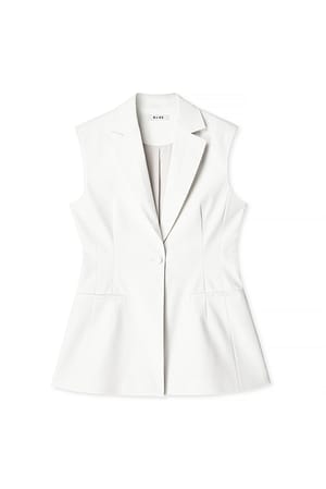 White taillierte Sanduhr-Weste
