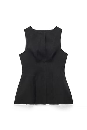Black Op maat gemaakte peplum top