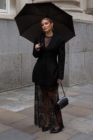 Black tailliertes, figurschmeichelndes Blazer-Minikleid