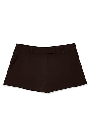 Dark Brown Tailored Shorts