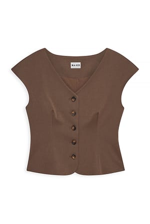 Brown taillierte Weste