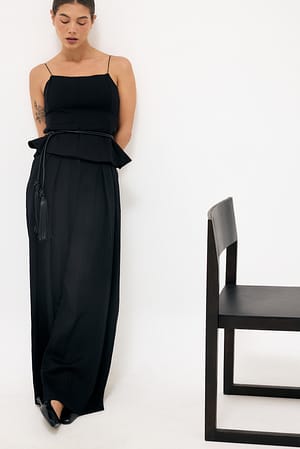Black Unterhemd mit dünnen Trägern