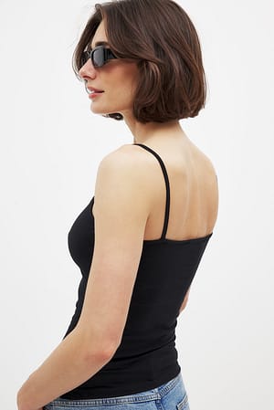 Black Maillot de bain à bretelles