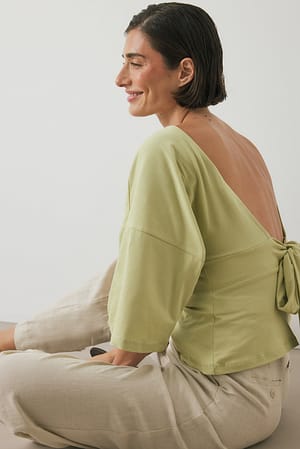 Green Tie Back Tee