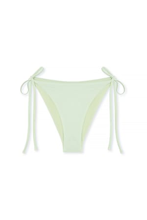 Light Green Bikinitruse med knytedetaljer