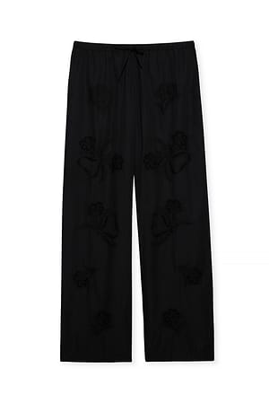 Black weite Hose mit Schnürung vorne