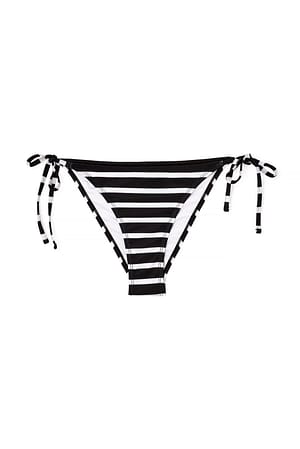 Stripe Aop Tie Strap Bikini Panty