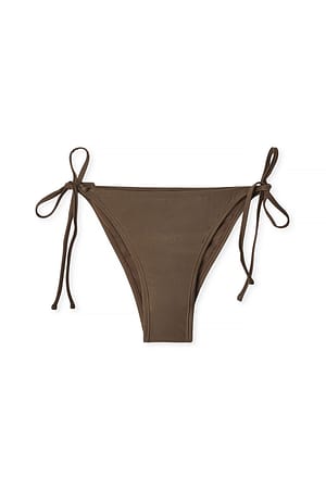 Dark Brown Bikinitrusse med bindebånd