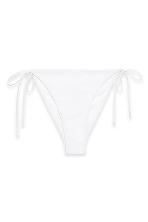 White Bikinitrusse med bindebånd