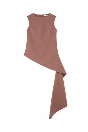 Brown Topp med detaljer